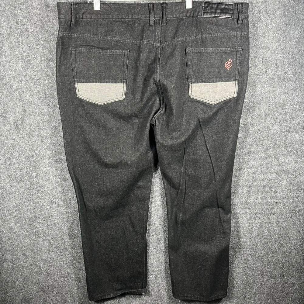 Rocawear Jeans Mens 50 Dark Indigo Classic Fit Embroidered Streetwear